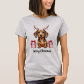 Dachshund Reindeer T-shirt (Voorkant)