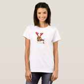 Dachshund Reindeer T-shirt (Voorkant volledig)