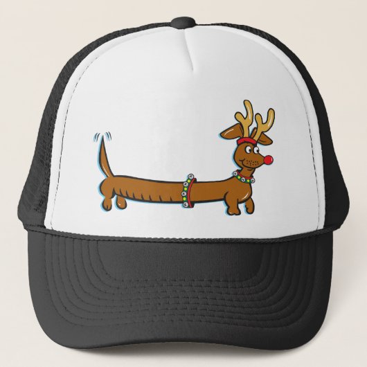 Dachshund Reindeer Trucker Pet (Voorkant)
