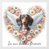 Dachshund Remembrance  Raamsticker (Vel)