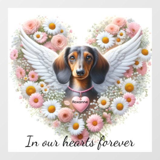 Dachshund Remembrance  Raamsticker (Vel)