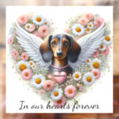 Dachshund Remembrance  Raamsticker (Vel 2)