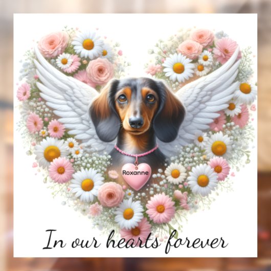 Dachshund Remembrance  Raamsticker (Vel 2)