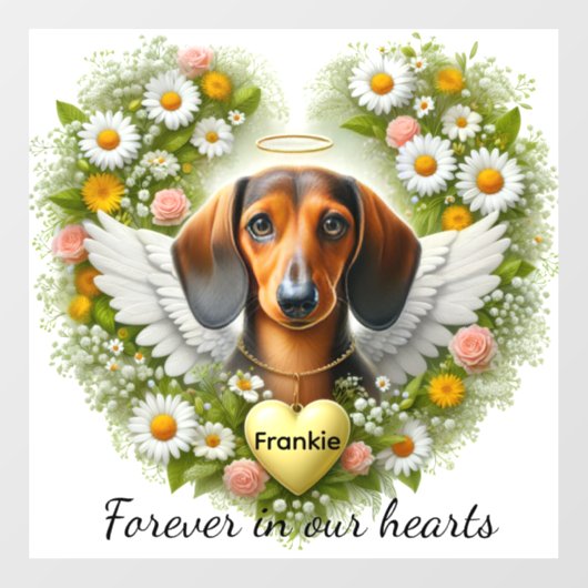 Dachshund Remembrance  Raamsticker (Vel)