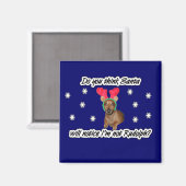 Dachshund rendiermagneet magneet (Voorkant / Achterkant)