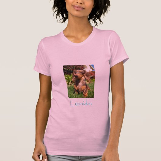Dachshund Rescue [#2] Portret Womens T-shirt (Voorkant)