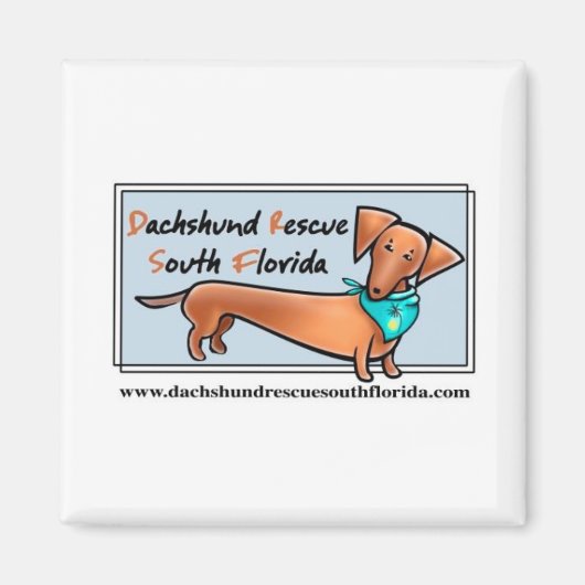 Dachshund Rescue South Florida Magneet (Voorkant)