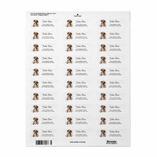 Dachshund Retouradres Etiket (Full Sheet)