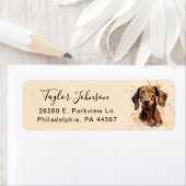 Dachshund retouradreslabel etiket (Insitu)
