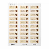 Dachshund retouradreslabel etiket (Full Sheet)