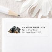 Dachshund retouradreslabels etiket (Insitu)