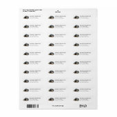 Dachshund retouradreslabels etiket (Full Sheet)