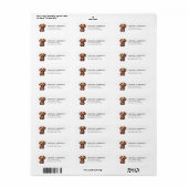 Dachshund retouradreslabels etiket (Full Sheet)