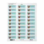 Dachshund retouradreslabels etiket (Full Sheet)