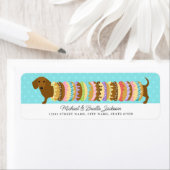 Dachshund retouradreslabels etiket (Insitu)