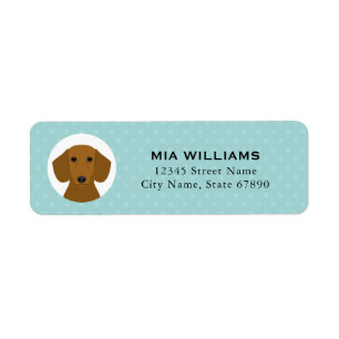 Dachshund retouradreslabels etiket