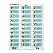 Dachshund retouradreslabels etiket (Full Sheet)