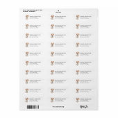 Dachshund retouradreslabels etiket (Full Sheet)