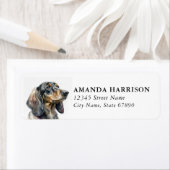 Dachshund retouradreslabels etiket (Insitu)