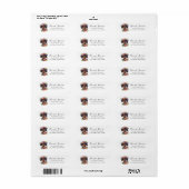 Dachshund retouradreslabels etiket (Full Sheet)