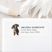 Dachshund retouradreslabels etiket (Insitu)