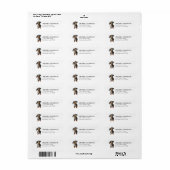 Dachshund retouradreslabels etiket (Full Sheet)