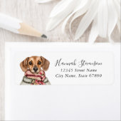 Dachshund retouradreslabels etiket (Insitu)