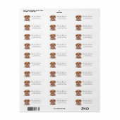 Dachshund retouradreslabels etiket (Full Sheet)