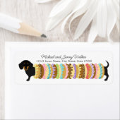 Dachshund retouradreslabels etiket (Insitu)