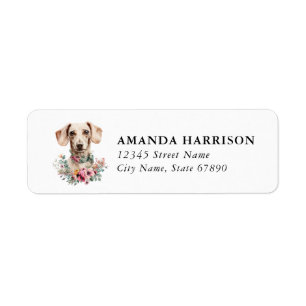 Dachshund retouradreslabels etiket