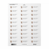 Dachshund retouradreslabels etiket (Full Sheet)