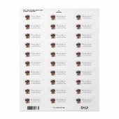 Dachshund retouradreslabels etiket (Full Sheet)