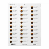 Dachshund retouradreslabels etiket (Full Sheet)