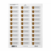 Dachshund retouradreslabels etiket (Full Sheet)