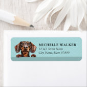 Dachshund retouradreslabels etiket (Insitu)