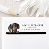 Dachshund retouradreslabels etiket (Insitu)