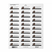 Dachshund retouradreslabels etiket (Full Sheet)