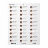 Dachshund retouradreslabels etiket (Full Sheet)