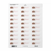 Dachshund retouradreslabels etiket (Full Sheet)