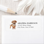 Dachshund retouradreslabels etiket (Insitu)