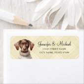 Dachshund retouradreslabels etiket (Insitu)