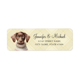 Dachshund retouradreslabels etiket