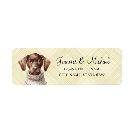 Dachshund retouradreslabels etiket (Voorkant)