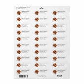 Dachshund retouradreslabels etiket (Full Sheet)