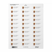 Dachshund retouradreslabels etiket (Full Sheet)