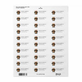 Dachshund retouradreslabels etiket (Full Sheet)