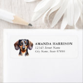 Dachshund retouradreslabels etiket (Insitu)