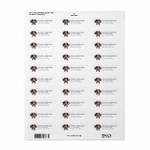 Dachshund retouradreslabels etiket (Full Sheet)