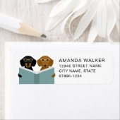 Dachshund retouradreslabels etiket (Insitu)