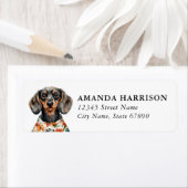 Dachshund retouradreslabels etiket (Insitu)